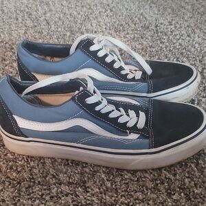 Vans Blue and Black Old Skool Sneakers
